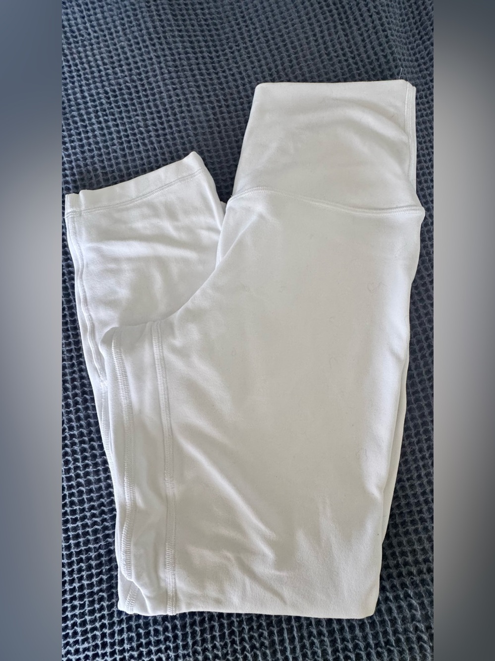Lululemon Align High Rise Crop 21 White Double Lined Size 6